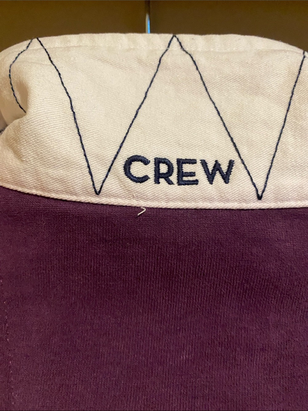 J Crew Clothing Company Unisex Purple Classic Long Sleeve Rugby Shirt XXL Cotton